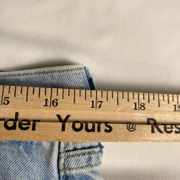 Gap Loose Jeans Women 31/12 Blue Mid Rise Ripped Light-Wash Denim Distressed Y2K - Picture 6 of 15